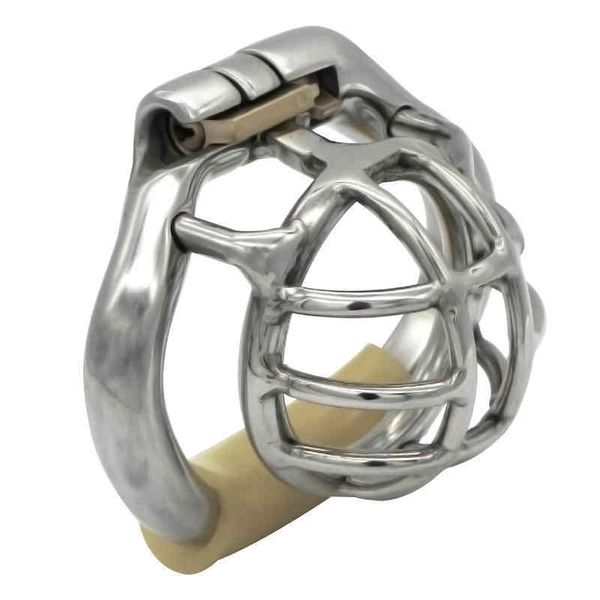 Dispositifs de chasteté Nxy ergonomique en acier inoxydable verrouillage furtif dispositif masculin cage à pénis anneau de pénis ceinture S091 220829