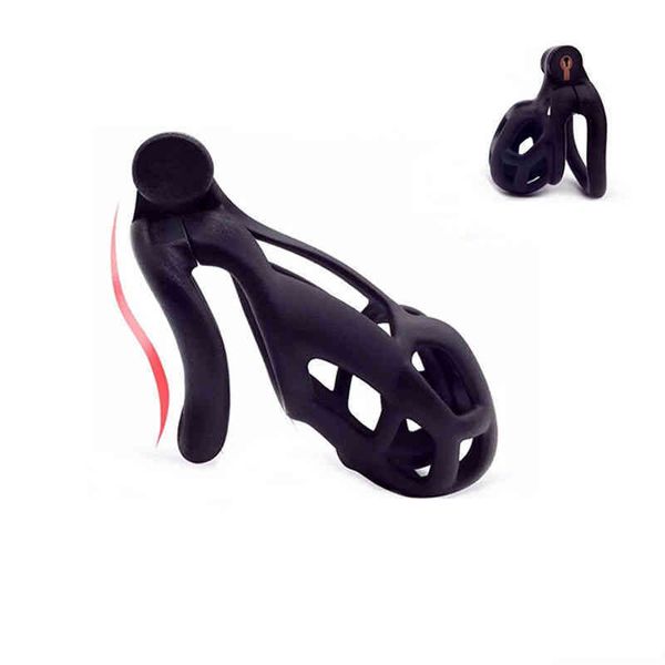 Dispositivos de castidad Nxy Kit de dispositivo masculino Cobra curvo personalizado ligero Anillo para pene Jaulas para pene Holy Trainer Jaula estándar / cinturón s 220829