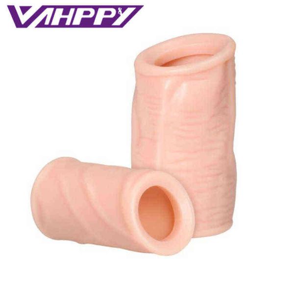 NXY Cockrings 2 pièces anneau en Silicone Double anneau de pénis manchon Silicone jouets sexuels pour hommes préservatif réutilisable 0214