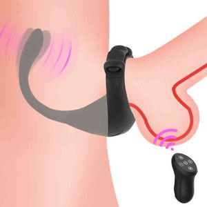 Nxy Cockrings Réglable Cock Ring Vibrateur pour Hommes Mâle Prostate Masseur Cockring Sex Toys Couples Vibrant Pénis Ceinture De Chasteté 220505