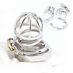 Nxy Chastity Device Rings Best Cbt Male Belt Acero inoxidable Cock Cage Pene Ring Lock con catéter uretral Spiked Sex Toys para hombres 1210