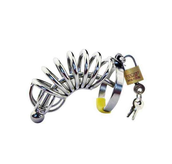 NXY Cockrings Chaste Bird 304 Acier Inoxydable Métal Dispositif de Chasteté Masculine avec Cathéter d'urètre Cock Ceinture Long Pénis Cage Sex Toy Bdsm A057 0214