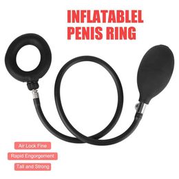 Nxy Cockrings inflan anillos de pene juguetes sexuales para hombres anillo de polla bloqueo de aire de la jaula masculina jaula adultos 18 240427