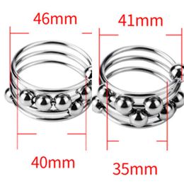 NXY CANKRINGS METALEN PENIS RING SECS TOELEIDEN VOOR HEREN VERDAGEN EJACULUTIE GLANS STIMULATOR GESLOTEN SPERM ZACHTE PACK Roestvrij staal met Bead 0215