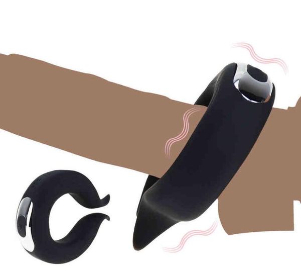 Nxy Cockrings nouveau vibrateur d'anneau de pénis à 10 vitesses pour hommes retardent l'éjaculation érotique mâle jouet sexuel coq godes Vibration Gay adulte 2205052742134