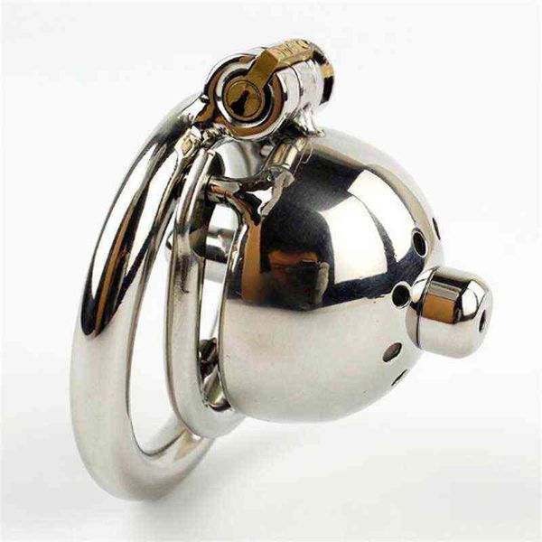 NXY Cockrings New Super Small Male Chastity Cage con sonidos uretrales extraíbles Anillo con pinchos Dispositivo de acero inoxidable para hombres Cock Belt 1214