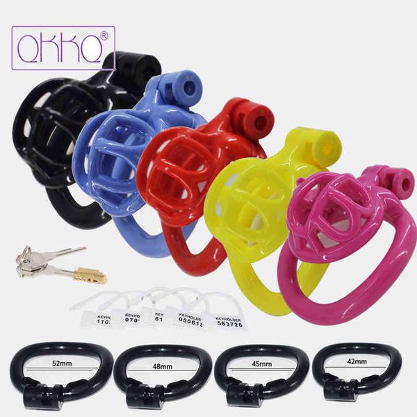 NXY Cockrings Qkkq Turtle Cock Cage Dispositivo de cinturón de castidad masculino con 4 anillos Tamaño Kit Resina Pene Bdsm Juguetes sexuales para parejas Hombres Juegos para adultos 1214