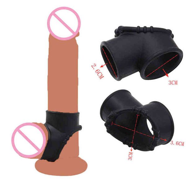 Nxy Cockrings Silicone Cock Ring Male Chastity Device Pene Rings Delay Eyaculation Juguetes sexuales para hombres Strapon Cockring Productos para adultos 220505