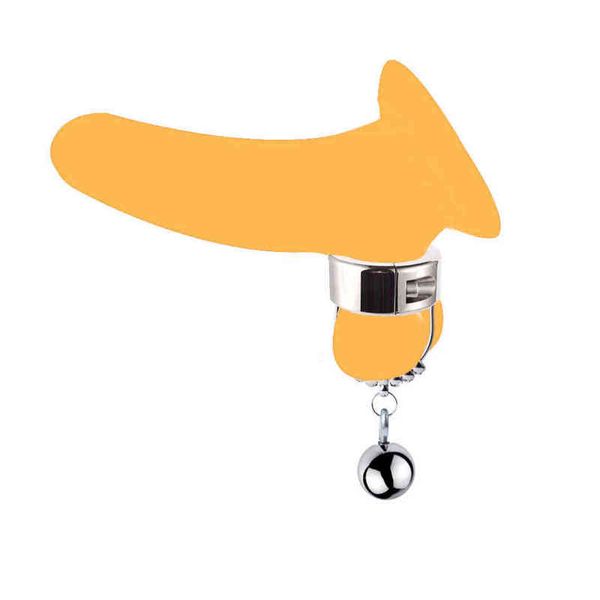 Nxy Cockrings En Acier Inoxydable Mâle Pénis Anneau Agrandissement Cintre Cock Poids Retard Durable Formation Sex Toys Hommes Clamp s 1209