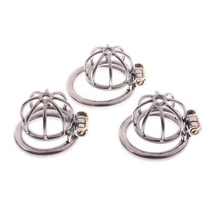 NXY Cockrings en acier inoxydable métal mâle Cage de chasteté dispositif de retenue anneau à pointes avec serrure 0214