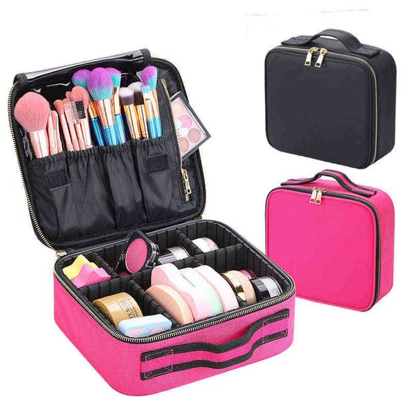 Nxy Bolsas de cosméticos Mujer Viaje Profesional Esteticista Maquillaje Estuche Herramienta de uñas Maleta Cosméticos Cepillo Caja de almacenamiento Organizador Bolsa femenina 220303