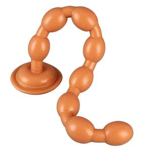 NXY Dildos Anal Toys 50cm Backyard Bead Long Plug pour Hommes et Femmes Masturbation Doux Silicone Chrysanthème Dilatateur Fun Adult Products 0225