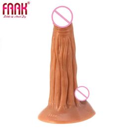 NXY Consoladores Juguetes Anales Faak's New 6cm Grueso Silicona Líquida Pene Simulado Masturbación Femenina Stick Consolador Productos Sexuales 0225