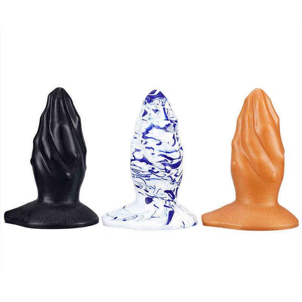 NXY Godes Anal Jouets Silicone Liquide Spirale Shell Backyard Plug Épais Ventouse Fun Expansion Masturbation pour Hommes et Femmes Produits Adultes 0225