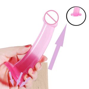 NXY Godes Jouets anaux Longue nuit Porter un équipement de masturbation Produits de sexe Ventouse Amusement féminin Expansion anale Rose Faux Pénis Plug Men's Backyard 0324