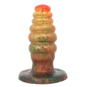 NXY Dildos Anal Toys Nouveau 14cm * 5 5cm Pagoda Plug Color Silice Gel Simulation Penis Female Masturbator Fun Products 0225