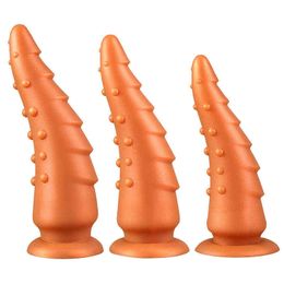 Nxy dildo's anale speelgoed nieuwe draak's achtertuin plug masturbatie apparaat voor mannen en vrouwen zachte siliconen graan plezier expansie volwassen sex producten 0225