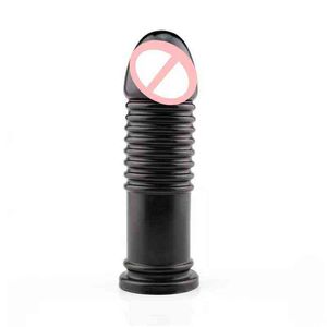 NXY Godes Anal Jouets Nouveau Spring Barrel Plug Mâle et Femelle Dispositif de Masturbation Commun Fileté Ventouse Faux Pénis Fun Backyard Produits pour Adultes 0225