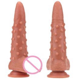 Nxy dildo's anale speelgoed puntige vloeibare siliconen penisdeeltjes stimuleren orgasme volwassen sex producten simulatie plug JJ 0225