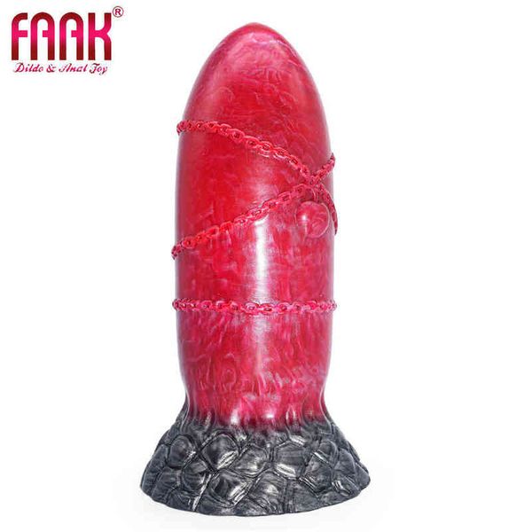 NXY Dildos Juguetes anales Cabeza redonda Enchufe grande Gel de sílice líquido Color Bold Plus Patio trasero Masturbación Pene Suave 0225