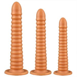 NXY Godes Anal Jouets Silicone Gros Ver Vert Fil Plug Mâle et Femelle Dispositif de Masturbation Expansion Douce Amusant Jardin Produits de Sexe Pour Adultes 0225