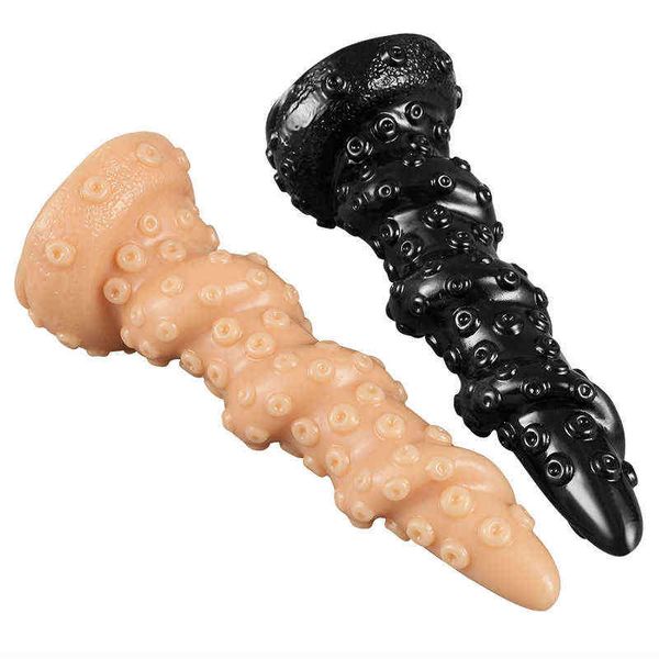 NXY Dildos Anal Toys Simulate Octopus Tail Vestibule Masturbation Masturbation Device for Men and Women Chrysanthemum Massage Fun Expansion Pild Adult Sex Products 0225