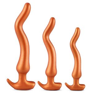 Nxy dildo's anaal speelgoed super zachte jinlong achtertuin plug mannelijke en vrouwelijke masturbatie apparaat vloeibare silicagel in de diepte plezier expansie volwassen producten 0225