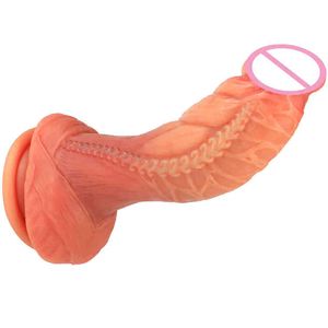 Nxy dildo's anaal speelgoed Zhenyanggen nr. 5 vloeibare silicagel make-up penis super grote dikke valse volwassen sex producten vrouwelijke 0225