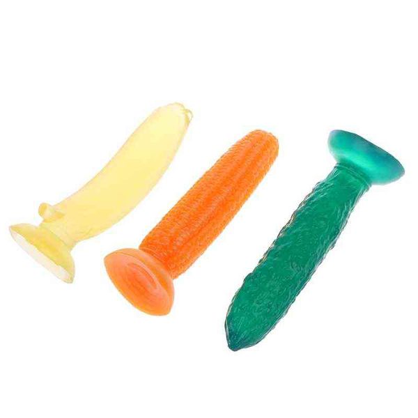 NXY godes pénis artificiel gelée réaliste concombre banane maïs ventouse gode jouets sexuels 0105