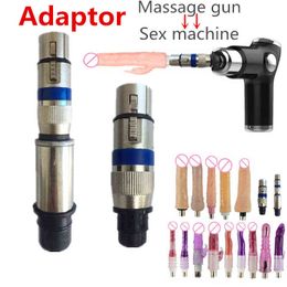 Nxy dildo dongs adaptador de pistola masaje fascia para mujeres y hombres juguetes seksuelen masturbación consolador erótico adultos 0108