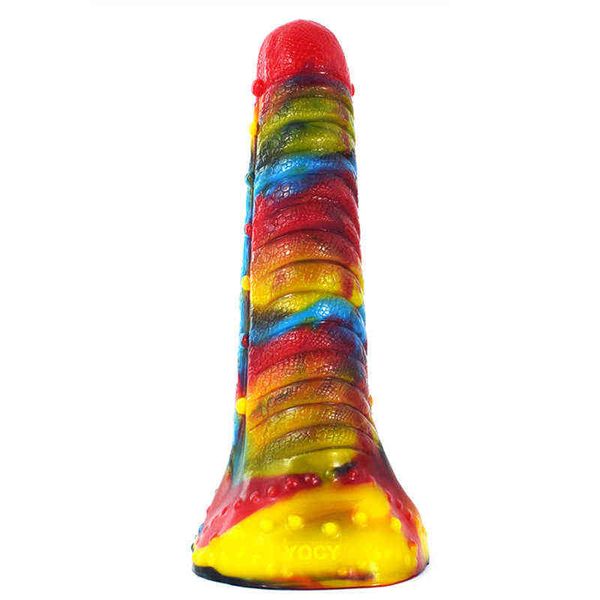 NXY Dildos Dongs BDSM Plug à bout de ventoust à jouets anal pour mâle pour mâle liquide de sexe de silicone de sexe anus Stimulateur de la prostate Masturbateur érotique 220511