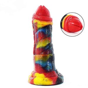 NXY Dildos Dongs BDSM plusieurs couleurs fantasy Dildo Health Silicone Anal plug pour femmes Butt Masturbator Gay Aspirat Tup Énorme jouet sexuel extraterrestre 220511