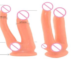 Nxy Godes Dongs Érotique Vibrant Double Gode Pénétration Réaliste Pénis Ventouse Dick Vibrateur Adulte Sex Toys pour Femme Prod1030559
