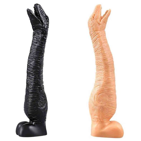 NXY Dildos Dongs Giant Dinosaur Penis anal plug mâle et femelle Dispositif de masturbation alternative Toy Soft Fun Backyard Produits pour adultes Sexe 220518