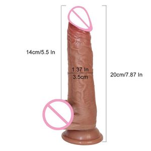 NXY Dildos Dongs Real Men Skin Soft Silicone Sucs Tpup Big énorme Cock Male Pinis artificiel pas cher adulte 18 Vagin Anal Sex Toys for Women 240330