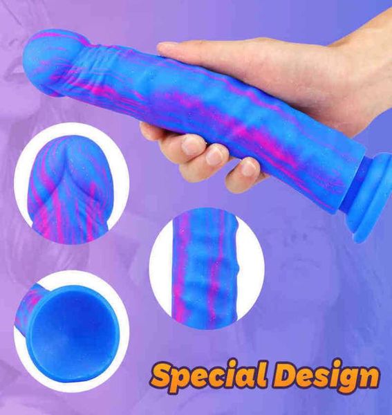 Nxy Godes Dongs Straight Beat Huanglong Plug Anal d'arrière-cour de couleurs mélangées pour hommes et femmes Dispositif de masturbation Gel de silice Simulatio4078085