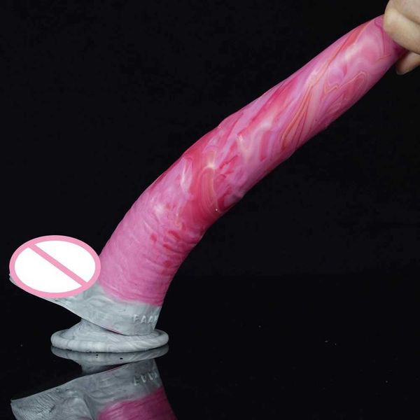 Nxy Godes Dongsfaak Couleur Mixte Cerf Coq Silicone Gode Produits de Sexe Jouets Pour Adultes Couple Manuel Masturbation Orgasme Bâton 240330