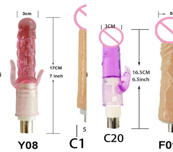 NXY Dildos Fredorch M20 Sex Machine Attachements Dildos Aspiration 3xlr O Vac-U-Lock Connecteur de ressort Bendable M8 Vis américaine 12218907392