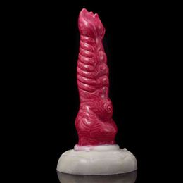 Nxy dildo's vloeibare siliconen zuignap Special-vormige penis voor mannen en vrouwen zachte anale plug plezier masturbator volwassen massageproducten 0317