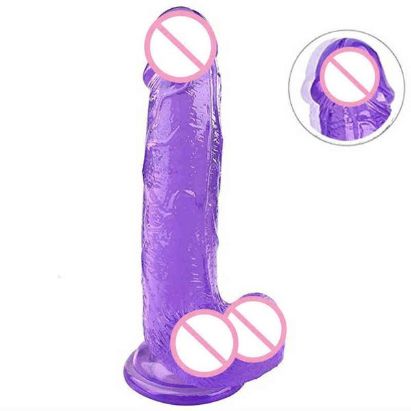 Consoladores NXY, consolador realista de 7,8 pulgadas, pene morado para principiantes con ventosa fuerte, juguete sexual para mujer, punto G Vaginal, juego de próstata Anal 0121