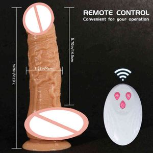 NXY Godes Télécommande Poussée Gode pour Femmes Réaliste Pénis Vibrateurs Lesbienne Jouet Sex Machine Silicone Grosse Bite Masturbation Féminine 0121