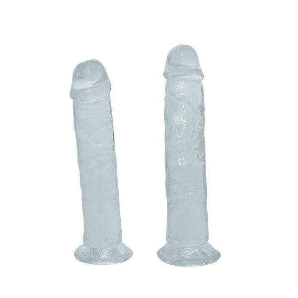 NXY Dildos Produits de sexe en silicone pour la masturbation féminine, cors transparents, Toys.1210