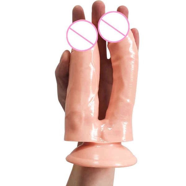 Nxy Godes Pénis Simulé Double Tête Pvc Portant Des Jouets Sexuels Lesbiens Pour Femmes Produits Pour Adultes Faux 220601