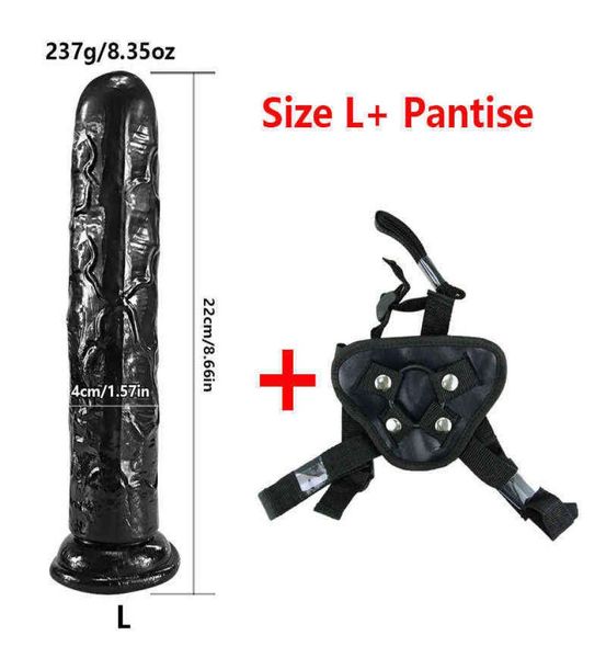 Nxy Godes Six Taille Confort Bande Réglable Trentenaire Gode dans le Pénis Réaliste Sex Toy Lesbiennes Couple039s Résistance Aspiration1291431