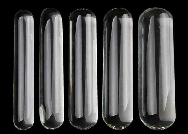 NXY Dildos Smooth Cylinder Glass Double Dildo Big énorme grand pénis clair Pring an anal stimulateur de spot pour femmes