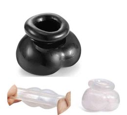 NXY dildo's zachte vloeibare siliconen nutter zakbaltas en cocksling pik bal speelgoed door oxballen rekbare versterker penis ring sex toy701836964