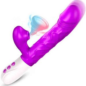 NXY Dildos Vibromasseur Gode pour Femme Femme Jouet Double G Spot Jouets pour Adultes Sexuel Silicone Batterie 10 Vitesse Utilisation de Sex Massager Lapin 0105