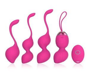 Nxy œufs 3 en 1 Poids d'exercice Silicone Ben Wa Kegel Balls Set Wireless Remote Control Sex Toys for Women 01087627052