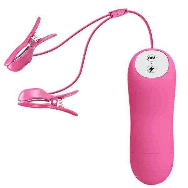 Nxy Huevos 7 Modos Vibrador Pezones Pezones Abrazaderas Choque Eléctrico Clítoris Masaje Labios Clips Masturbación Femenina Adultos Juguetes Sexuales para Mujeres 220421