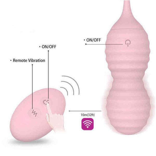 NXY Eggs Bullets Silicone Kegel Ball Vaginal Tight Ejercicio Love Egg Vibrador Control remoto Geisha Ben Wa Balls Productos sexuales Juguetes para mujer220428